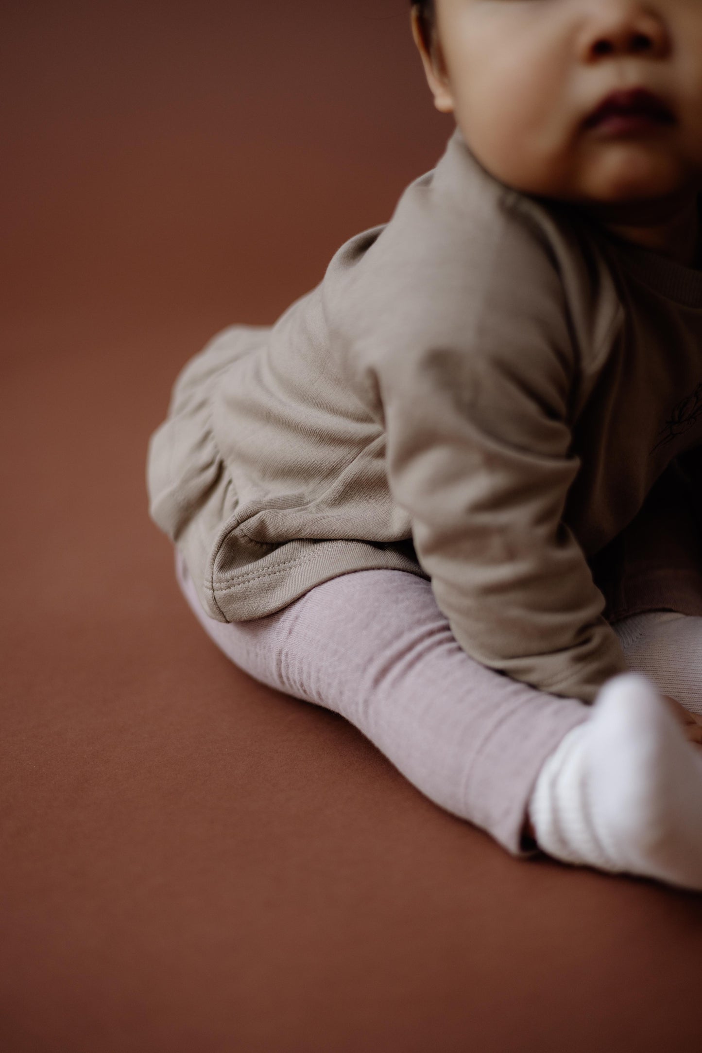 Levv  - Nora Legging Mauve | Zachte Baby Legging van 100% Katoen