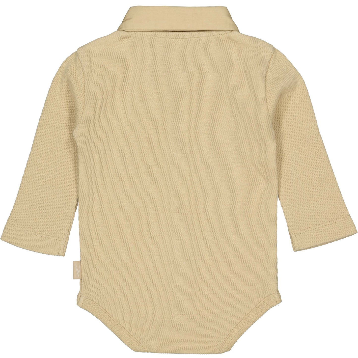 Levv  - Noud Romper Beige | Baby Romper met Kraag van 100% Biologisch Katoen