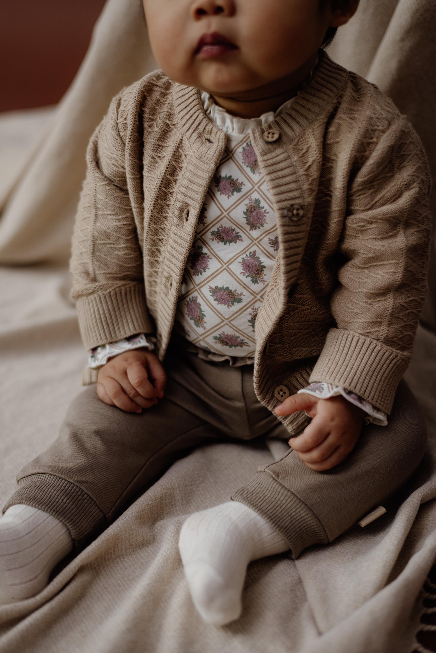 Levv  - Novi Broek Light Brown | Zachte Babybroek van Biologisch Katoen