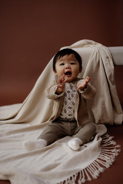 Levv  - Novi Broek Light Brown | Zachte Babybroek van Biologisch Katoen
