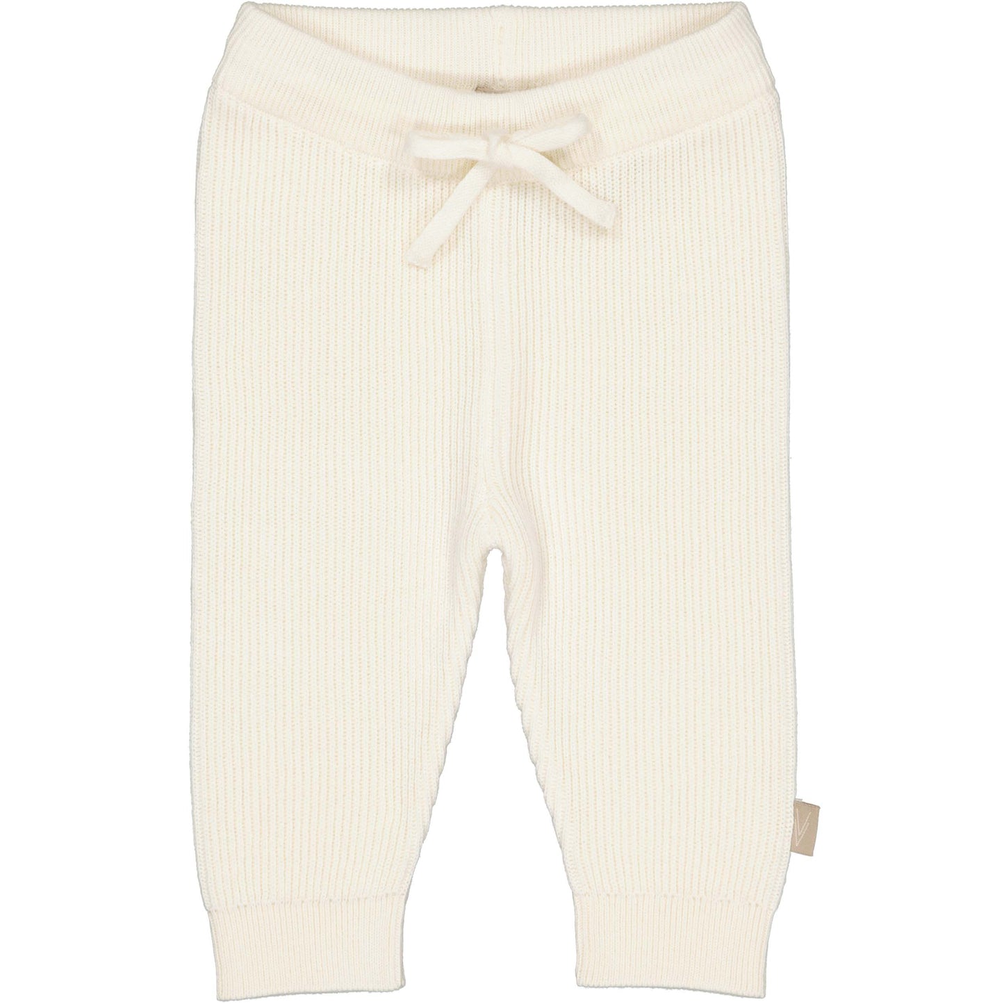 Levv  - Nuka Broek White Cream | Gebreide Babybroek van 100% Katoen