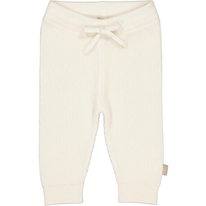 Levv  - Nuka Broek White Cream | Gebreide Babybroek van 100% Katoen