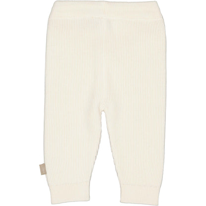 Levv  - Nuka Broek White Cream | Gebreide Babybroek van 100% Katoen