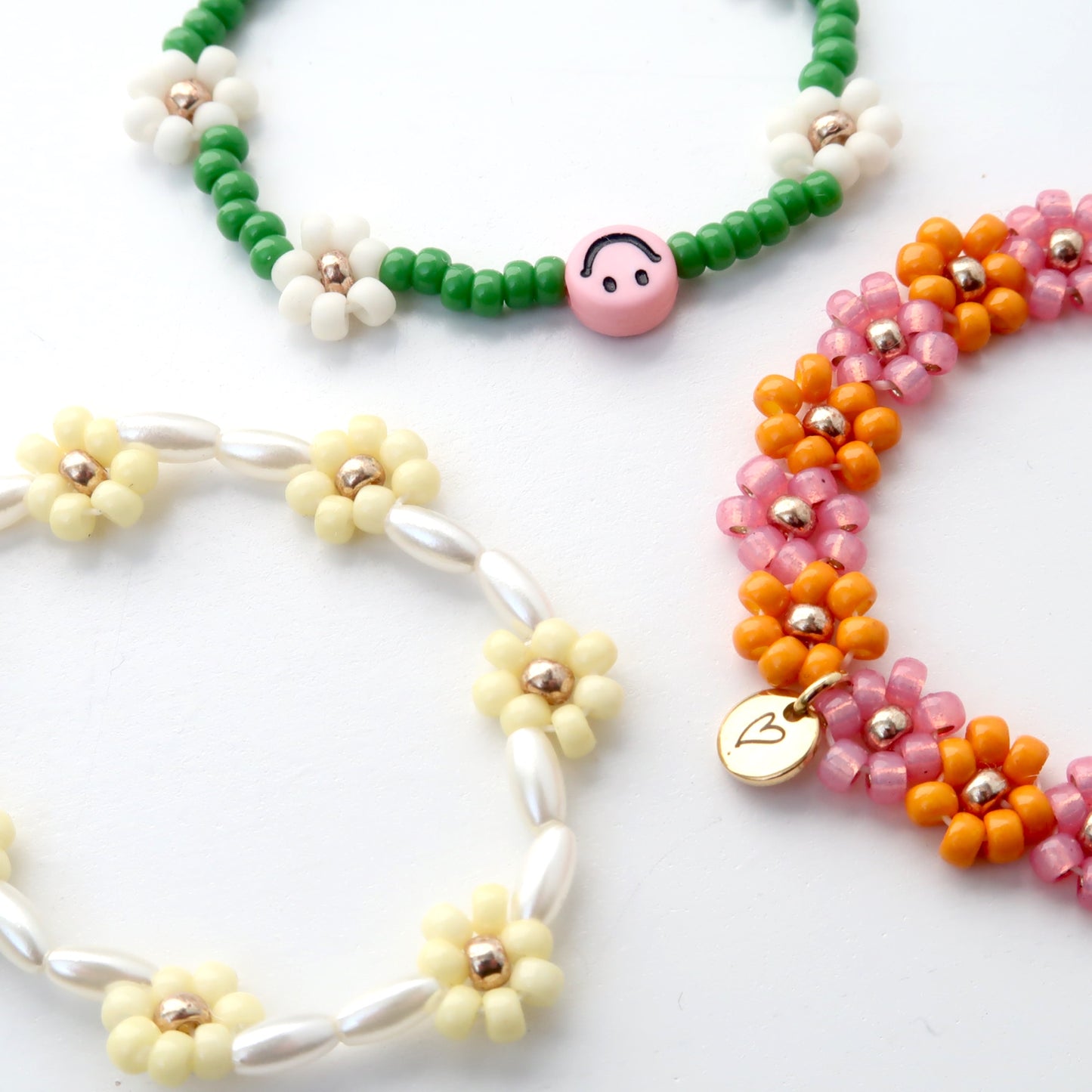 LOVEissue - Bracelet | Daisy | Oranje/Roze T2