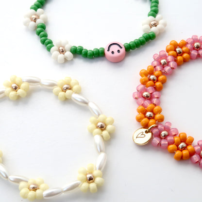 LOVEissue - Bracelet | Daisy | Oranje/Roze T2