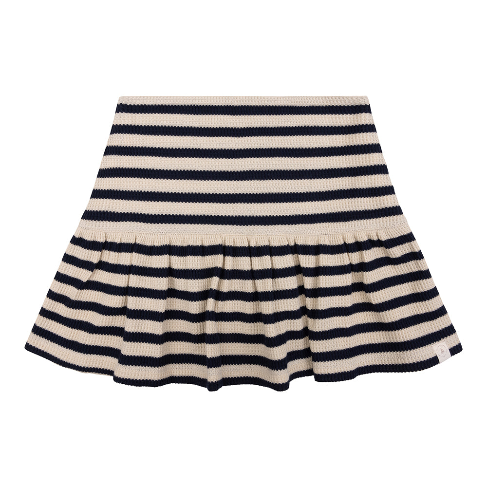 Navy Natural - Liv skirt Navy stripe