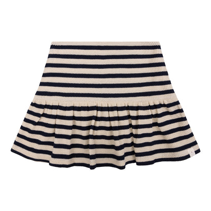 Navy Natural - Liv skirt Navy stripe