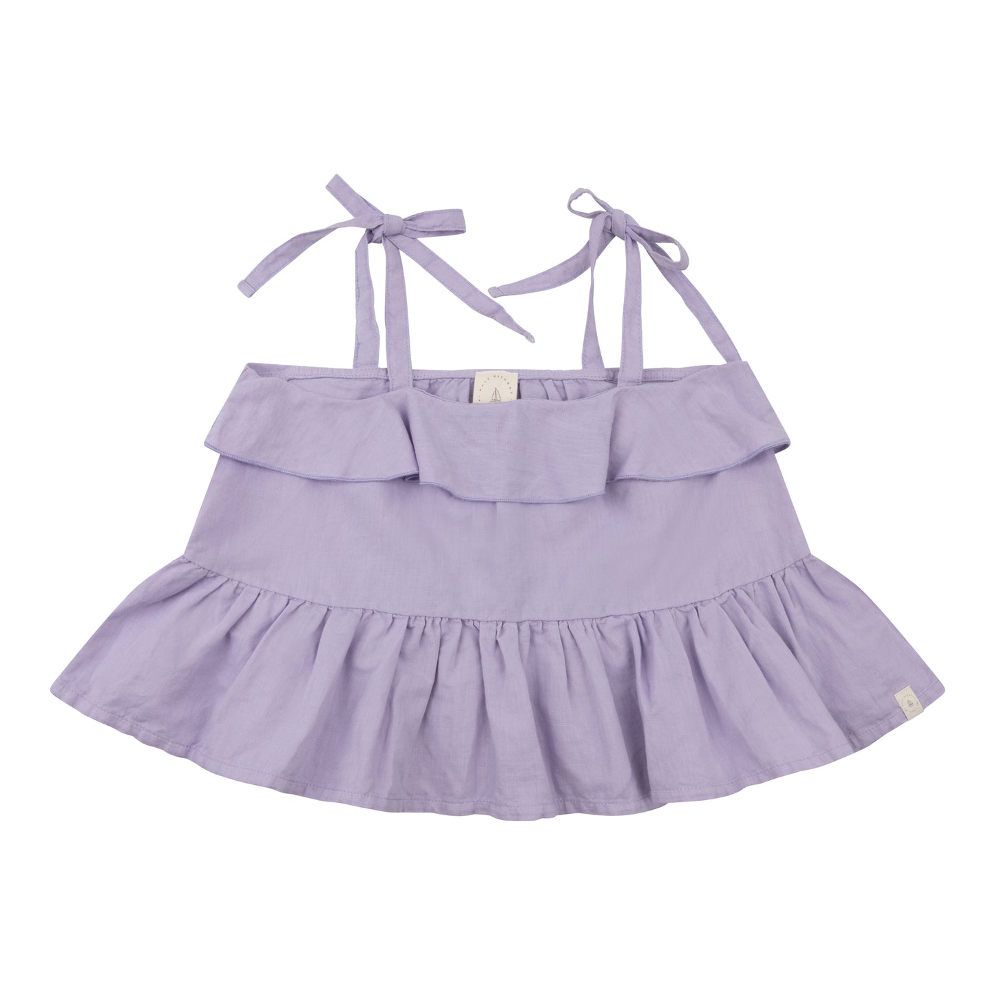 Navy Natural – Loe Ruffle Top Lila