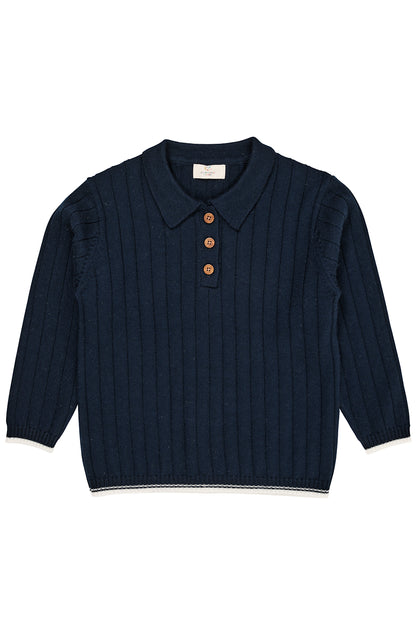 Copenhagen Colors - Merino Polo Shirt Navy