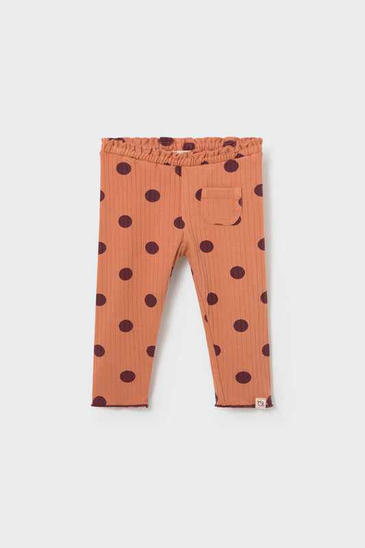 Cozmo - MIKA Baby Legging | Pink Siena Polka Dot