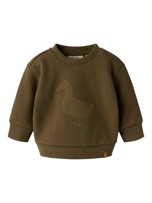 Lil' Atelier - Baby Sweater | Olive Duck