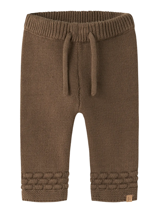Lil' Atelier - Gebreide Broek Teak | Biologisch & Gerecycled Katoen