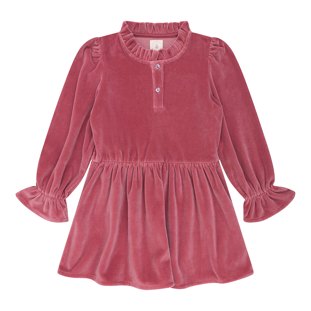 Navy Natural - Madee jurk rose velvet