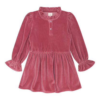 Navy Natural - Madee jurk rose velvet