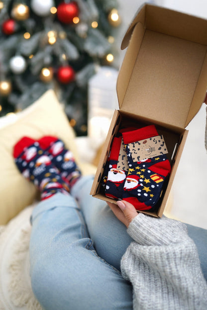 Kerstman Kinder/Baby sokken - kerstsokken voor de hele familie