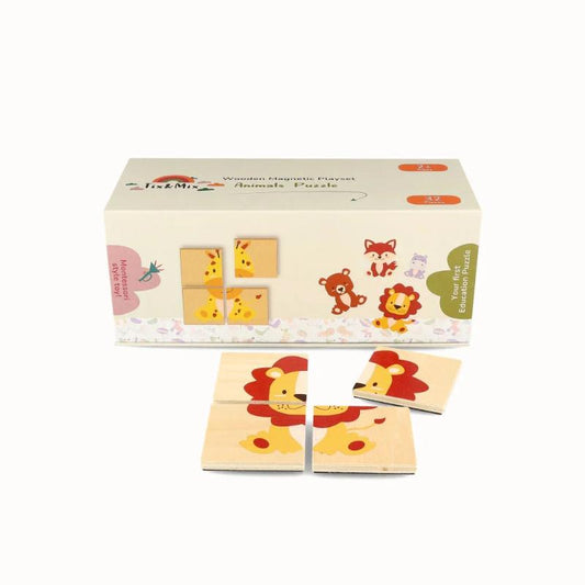 Tix & Mix - Magnetic Playset Animals Puzzle | 32-delig