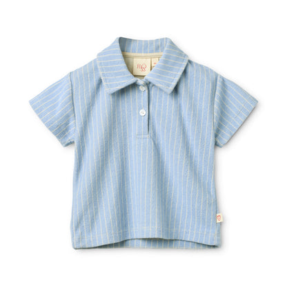 Flöss - Nohr Shirt Bright Blue Stripe voor Baby’s en Jongens
