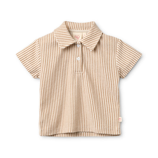 Flöss - Nohr Shirt Light Brown Stripe voor Baby’s en Jongens