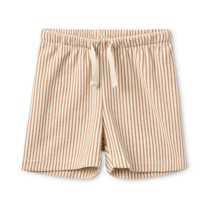 Flöss - Nohr Shorts Light Brown Stripe voor Baby’s en Jongens