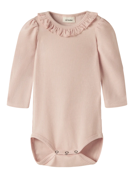 Lil' Atelier - Lange Mouwen Romper Peach Whip