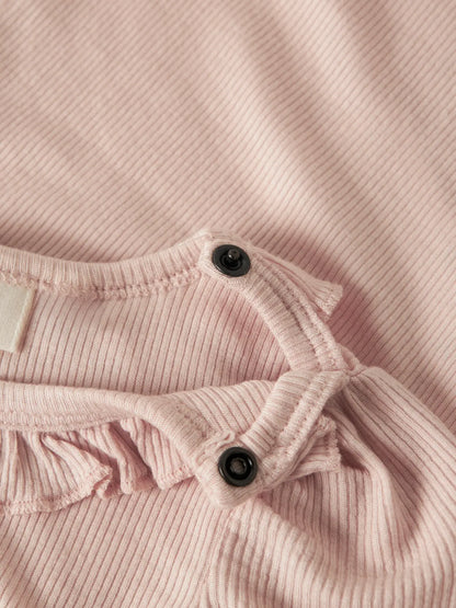 Lil' Atelier - Lange Mouwen Romper Peach Whip