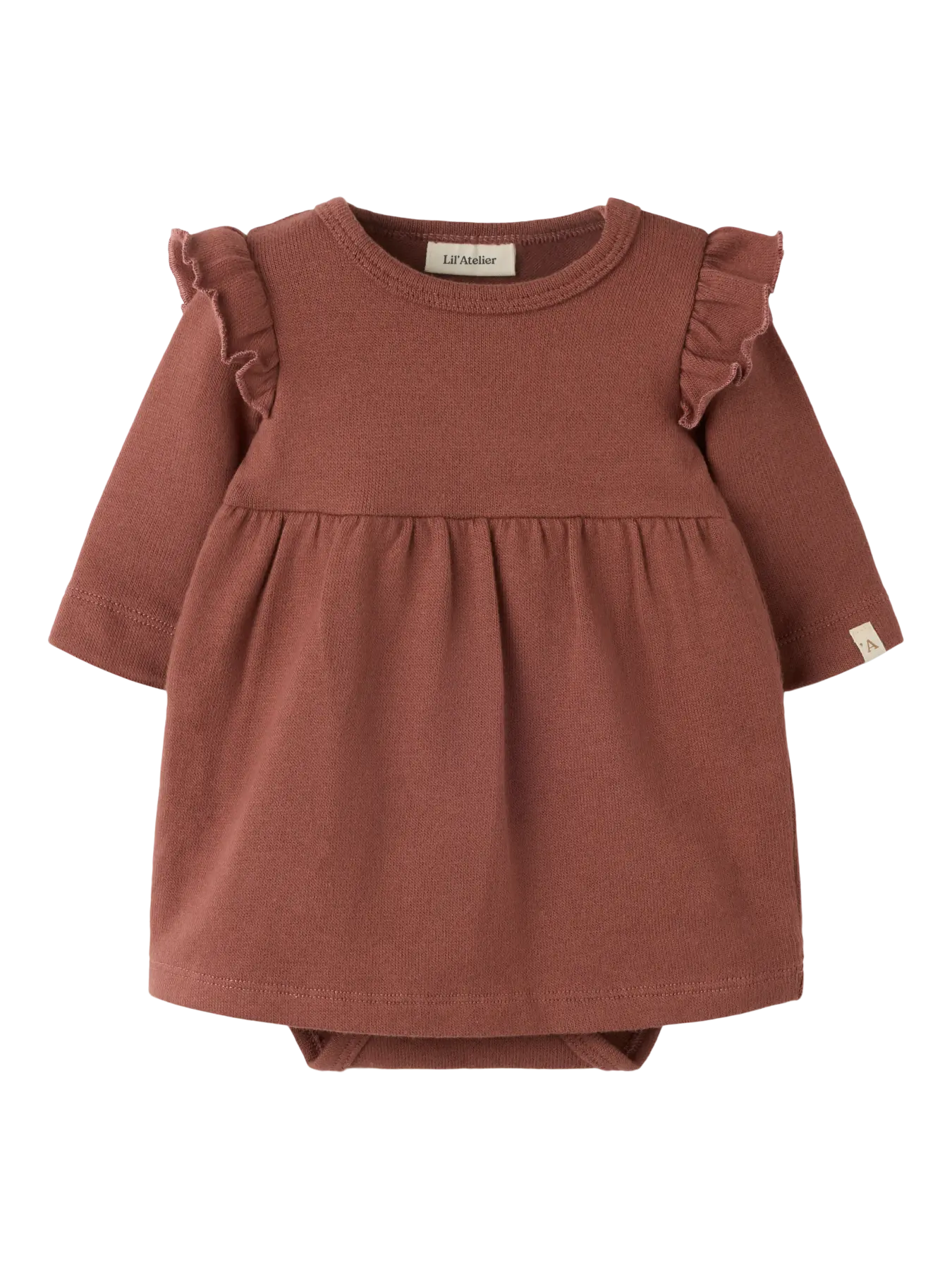Lil' Atelier - Ruffle Body Baby Jurk | Mocha Mousse