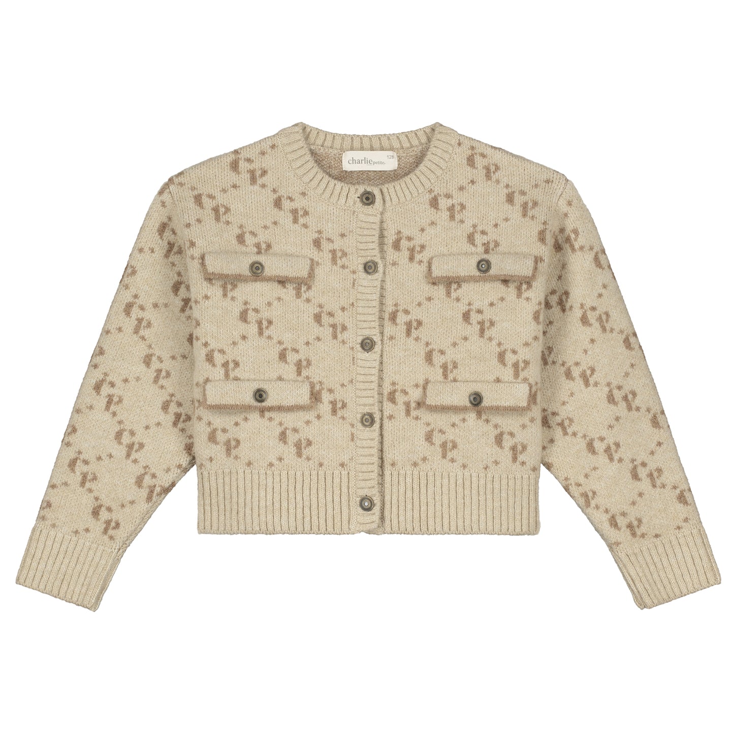 Charlie Petite - Naomi Cardigan Beige Melange