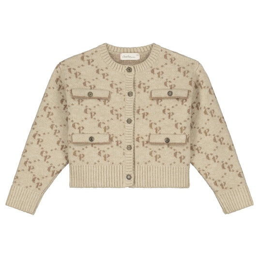 Charlie Petite - Naomi Cardigan Beige Melange