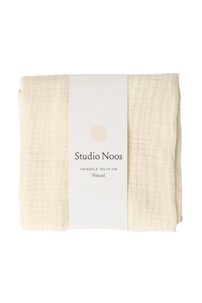 Studio Noos – Beige Swaddle Uni Hydrofiele Doek | Medium 70×70 cm