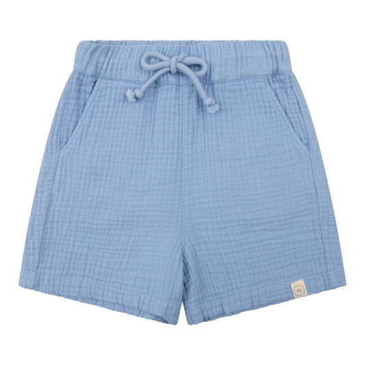 Navy Natural – Niels Short Blue Mousseline