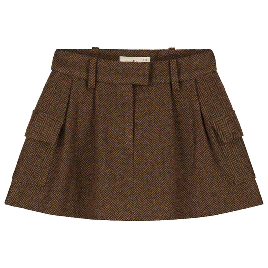 Charlie Petite - Noa Skirt Bruin Melange Rok