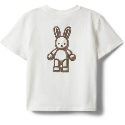 Sofie Schnoor - AstaKB T-shirt Off White | Kids T-shirt met Bunny Print