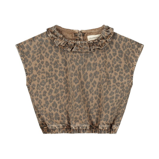 Charlie Petite -  Paige Top Tiger Print