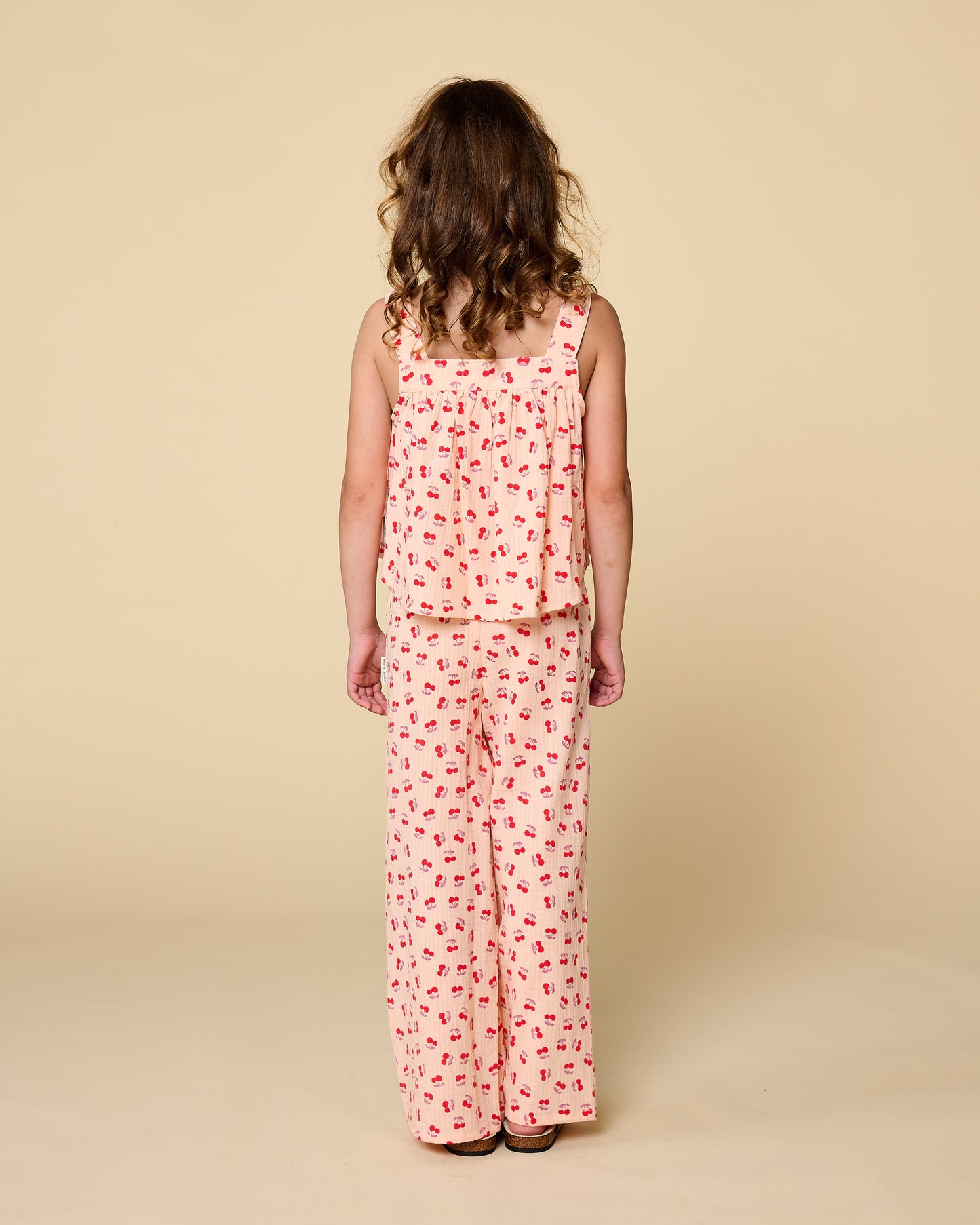 Petit Blush - Meisjes Wide Leg Pants | Cherry AOP