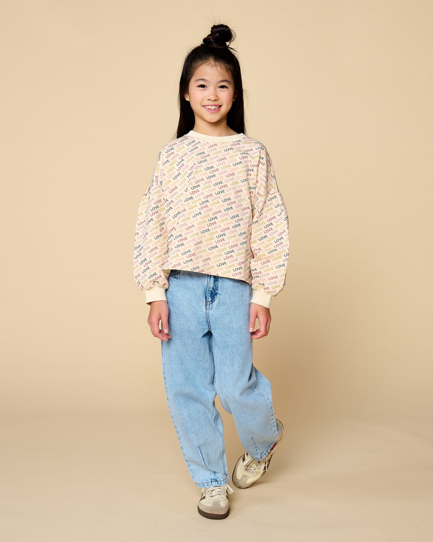 Petit Blush - Meisjes Balloon Fit Jeans | Light Blue