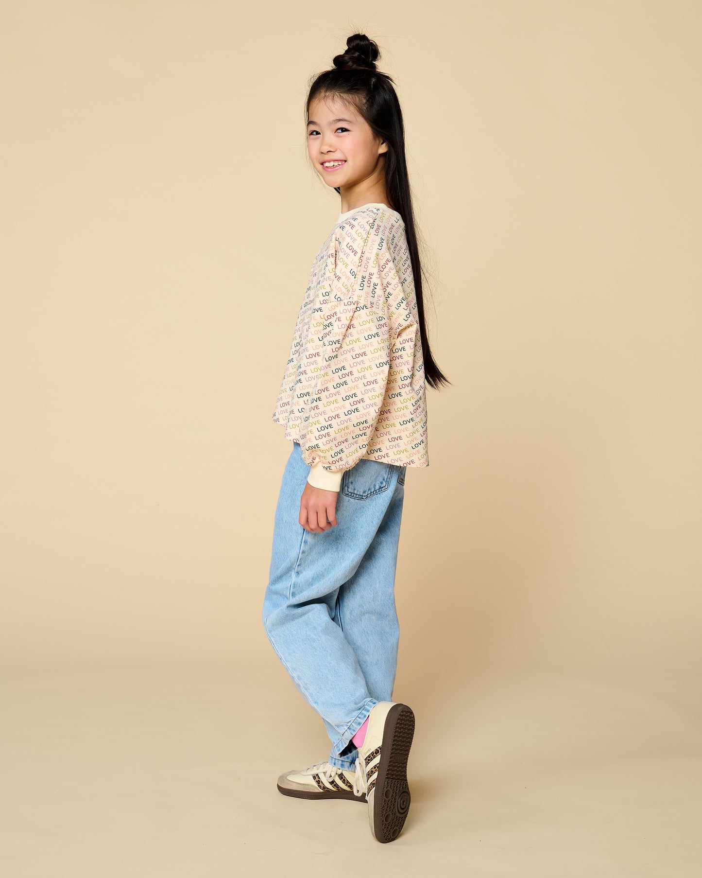 Petit Blush - Meisjes Balloon Fit Jeans | Light Blue