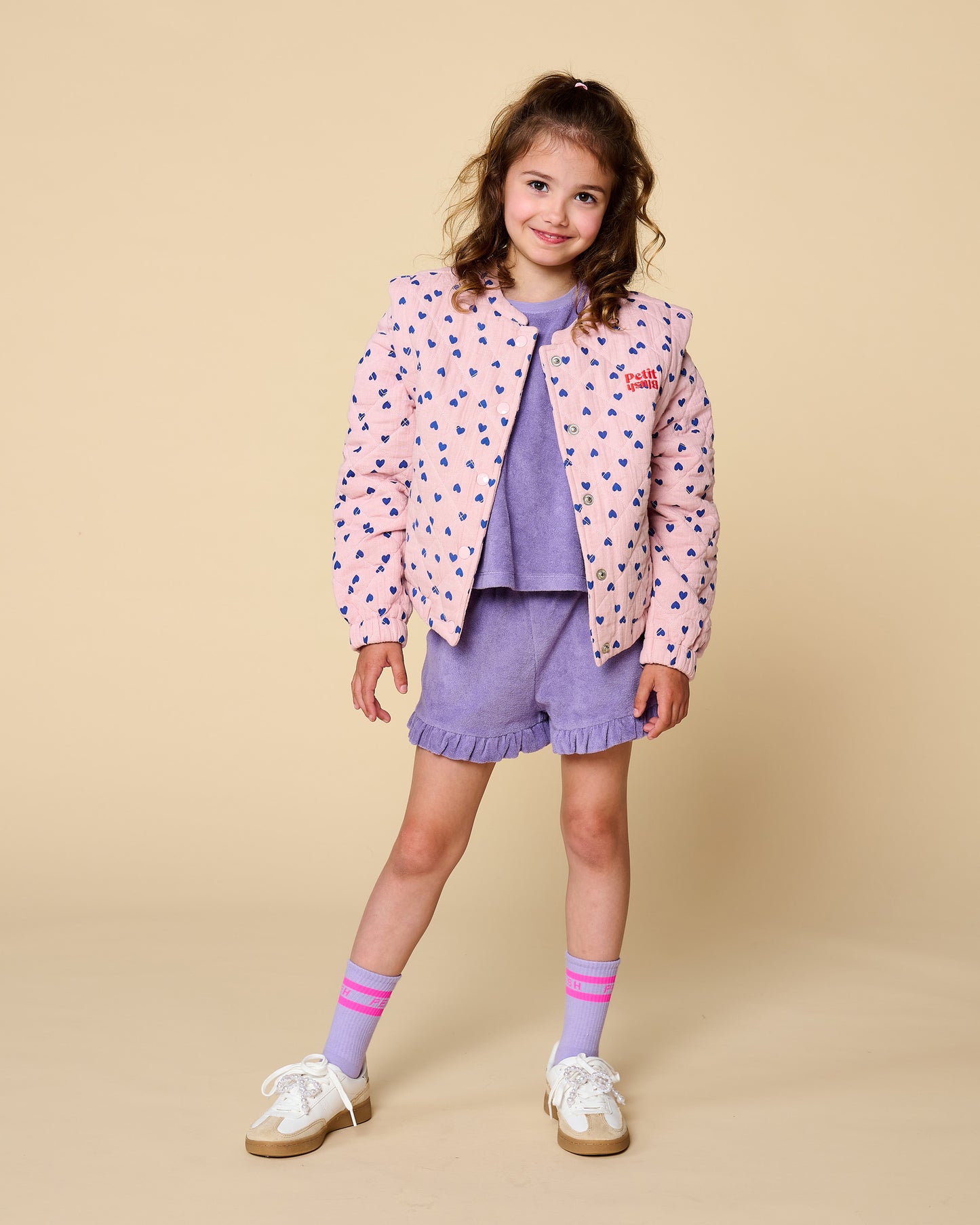 Petit Blush - Bomber Jacket | Candy Hearts AOP