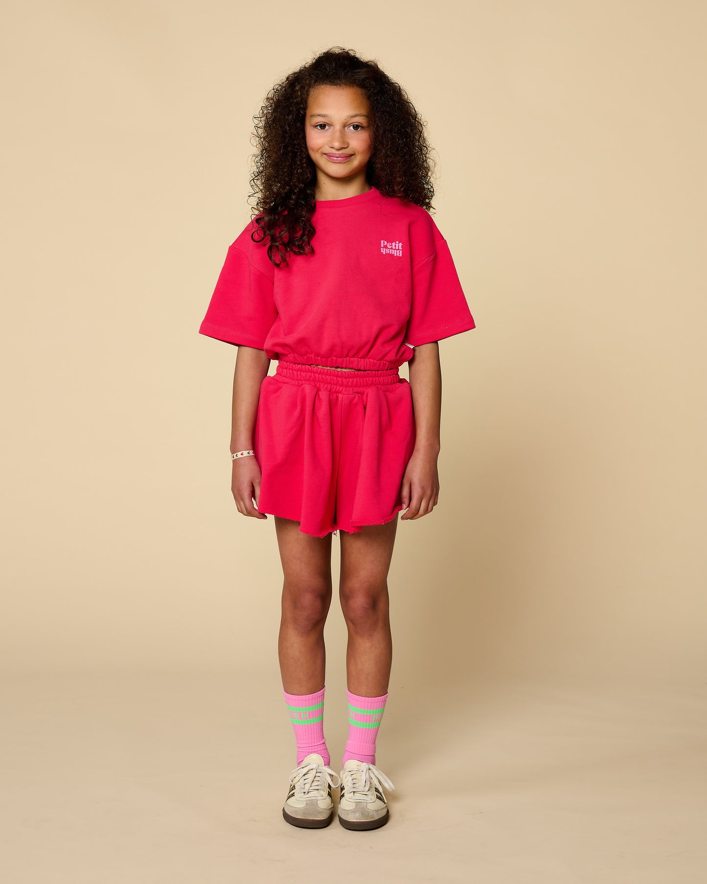 Petit Blush - Meisjes Sweat Short | Raspberry Wine