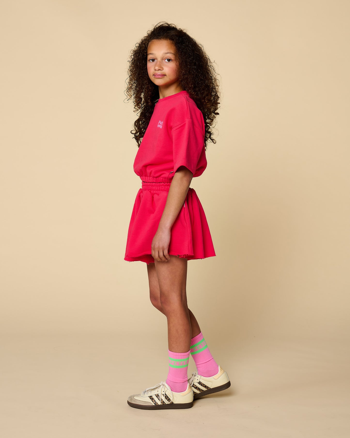 Petit Blush - Meisjes Sweat Short | Raspberry Wine