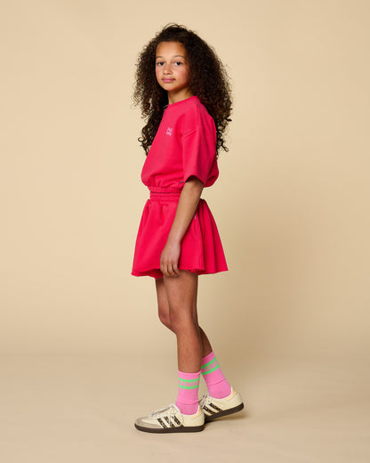 Petit Blush - Meisjes Sweat Short | Raspberry Wine