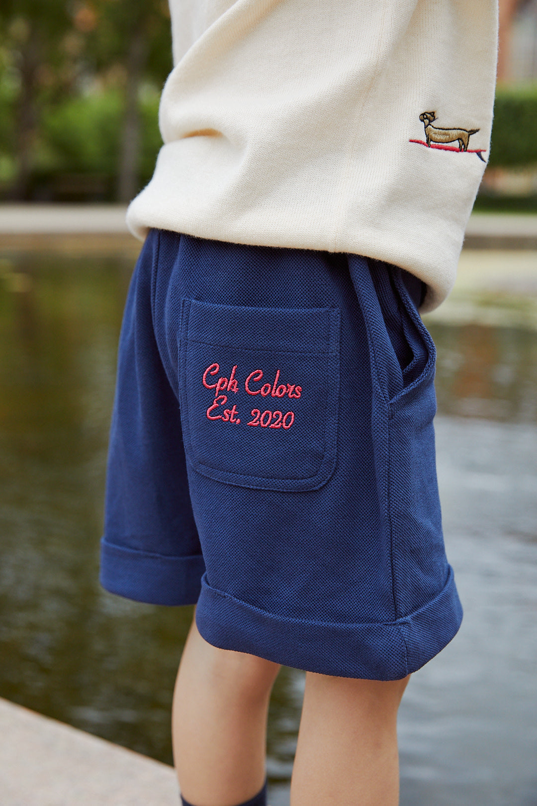 Copenhagen Colors - Pique Shorts Fold Up Navy