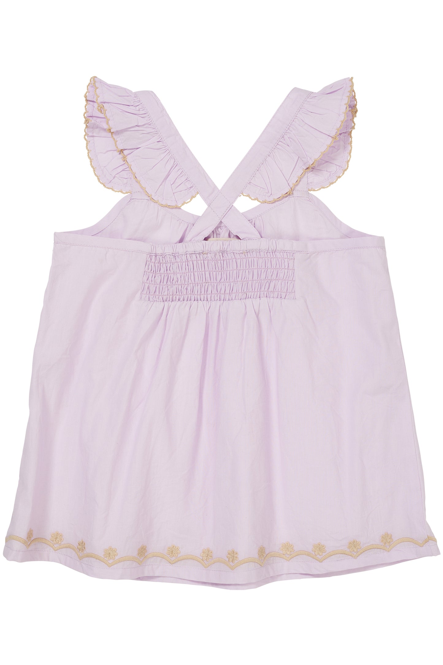 Copenhagen Colors - Poplin Frill Top met borduur Lavender