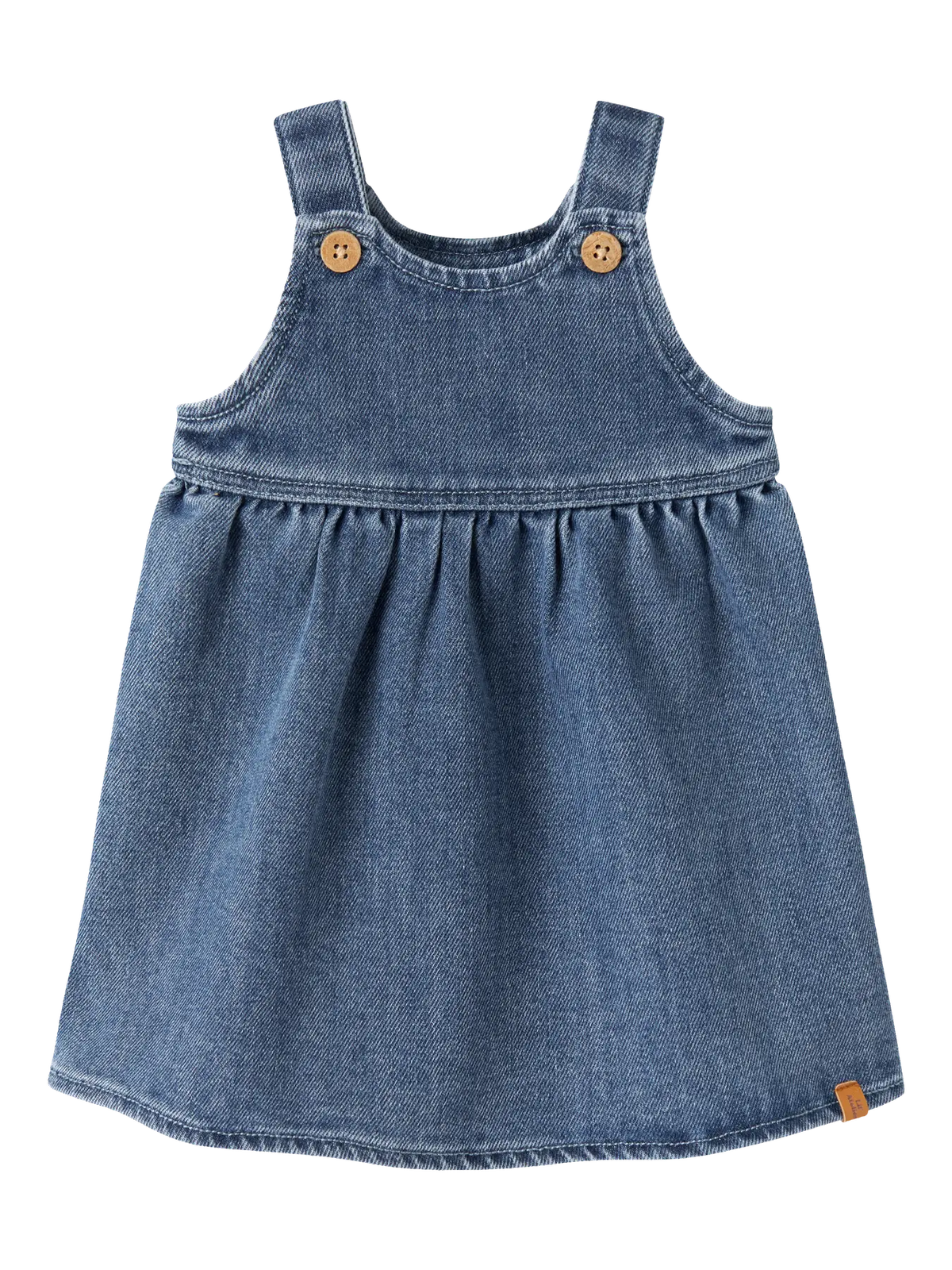 Lil' Atelier - Denim Spencer Baby Jurk | Medium Blue Denim