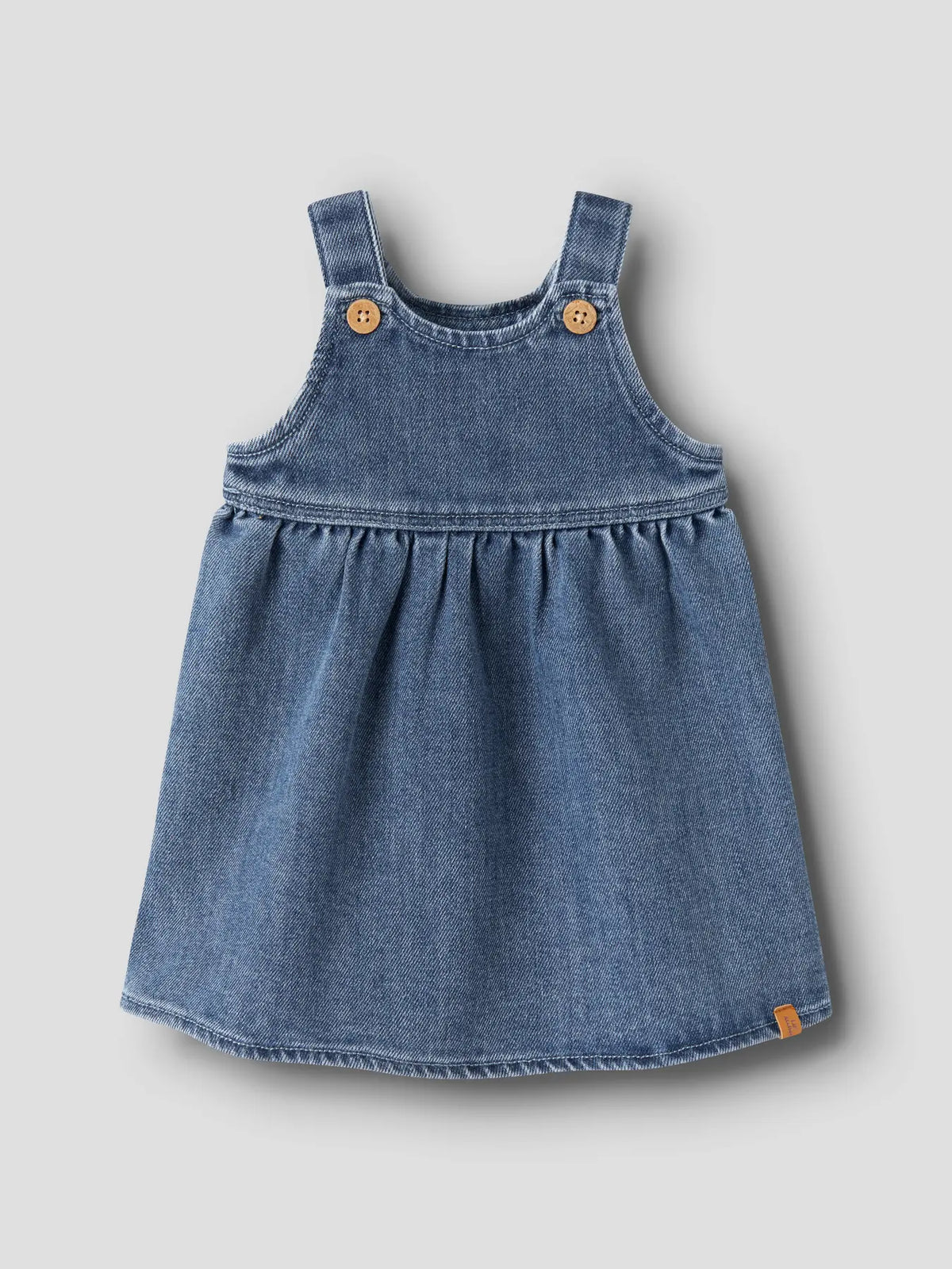 Lil' Atelier - Denim Spencer Baby Jurk | Medium Blue Denim
