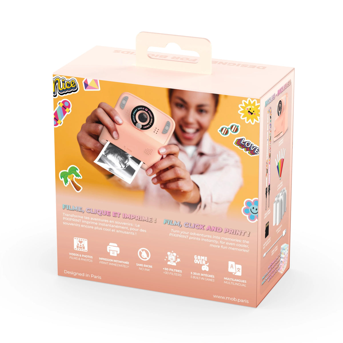 MOB Paris - PixiSmiley Camera | Pink
