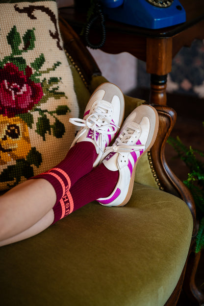 Petit Blush - Sport Sokken Bordeaux Orange