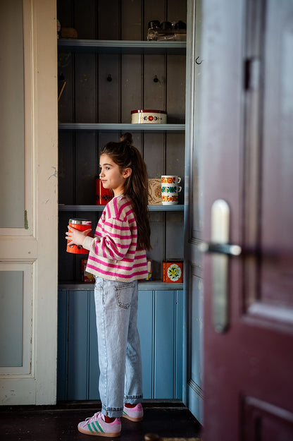 Petit Blush - Teddy Sweater Stripe