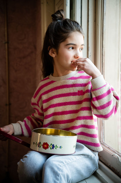 Petit Blush - Teddy Sweater Stripe