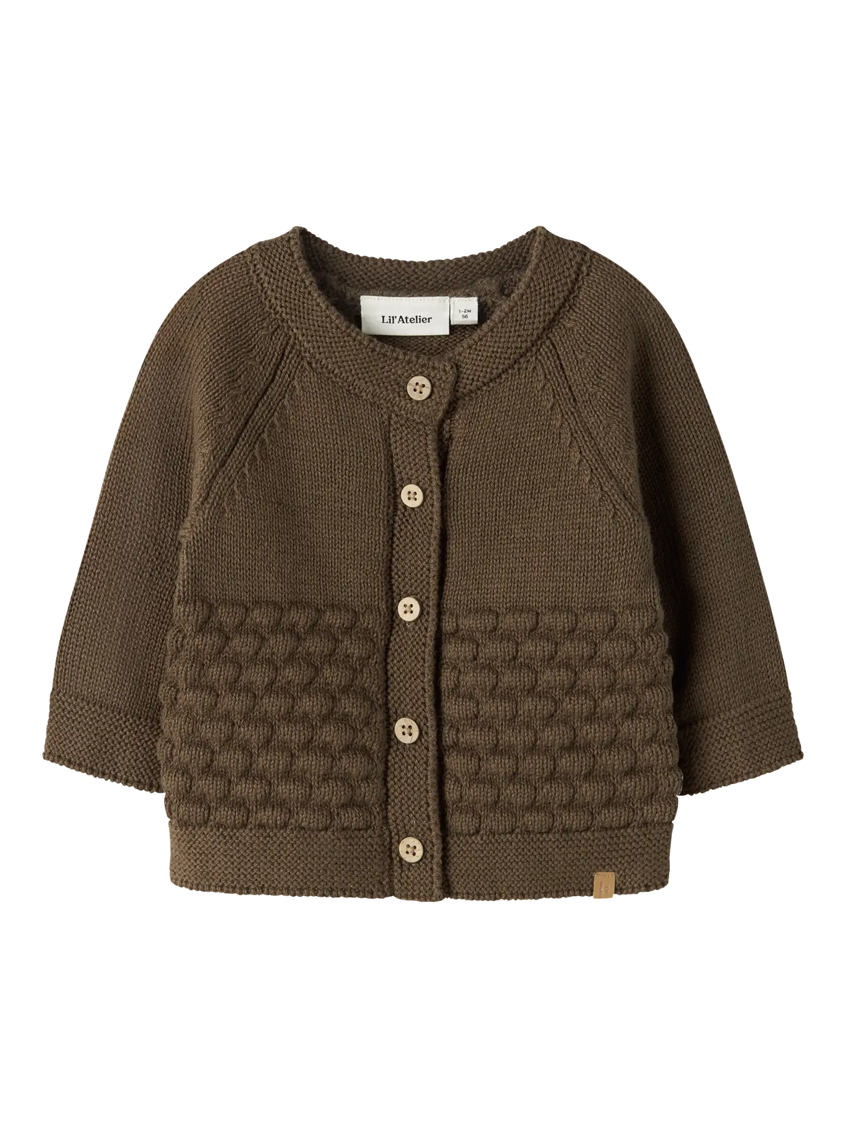 Lil' Atelier - Bubbel Gebreid Baby Vest | Teak