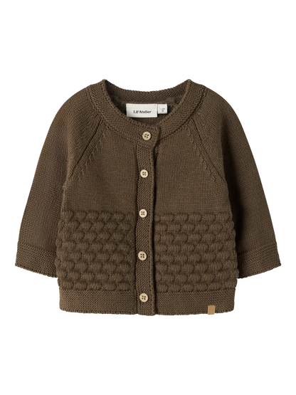 Lil' Atelier - Bubbel Gebreid Baby Vest | Teak